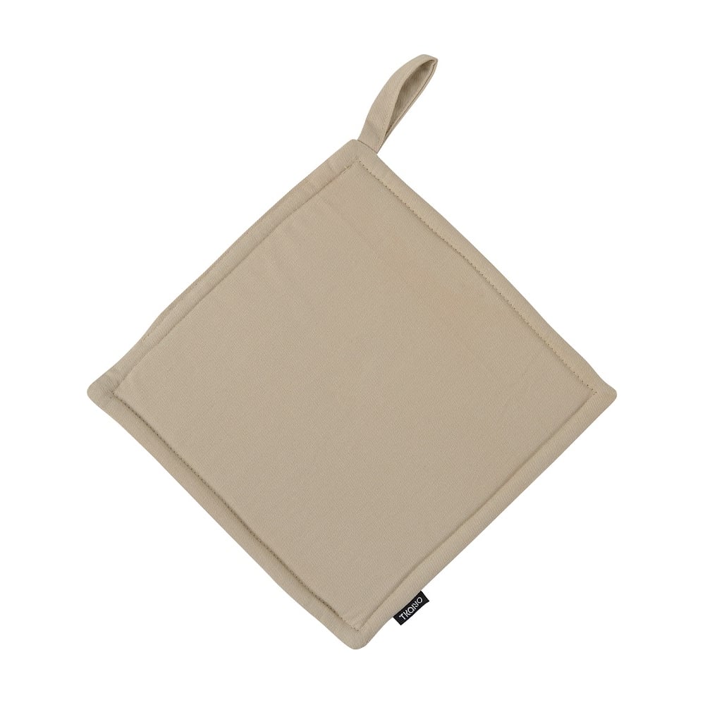 Изображение товара Прихватка Tkano из хлопка бежевого цвета 22х22 см коллекция Essential