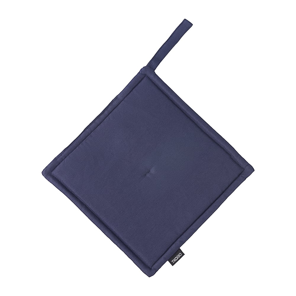 Изображение товара Прихватка Tkano из хлопка темно-синяя 22x22 см TK22-PH0006