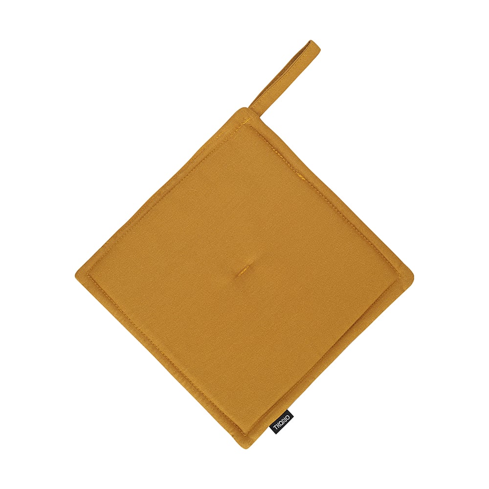 Изображение товара Прихватка Tkano из хлопка цвета карри 22x22 см коллекция Essential