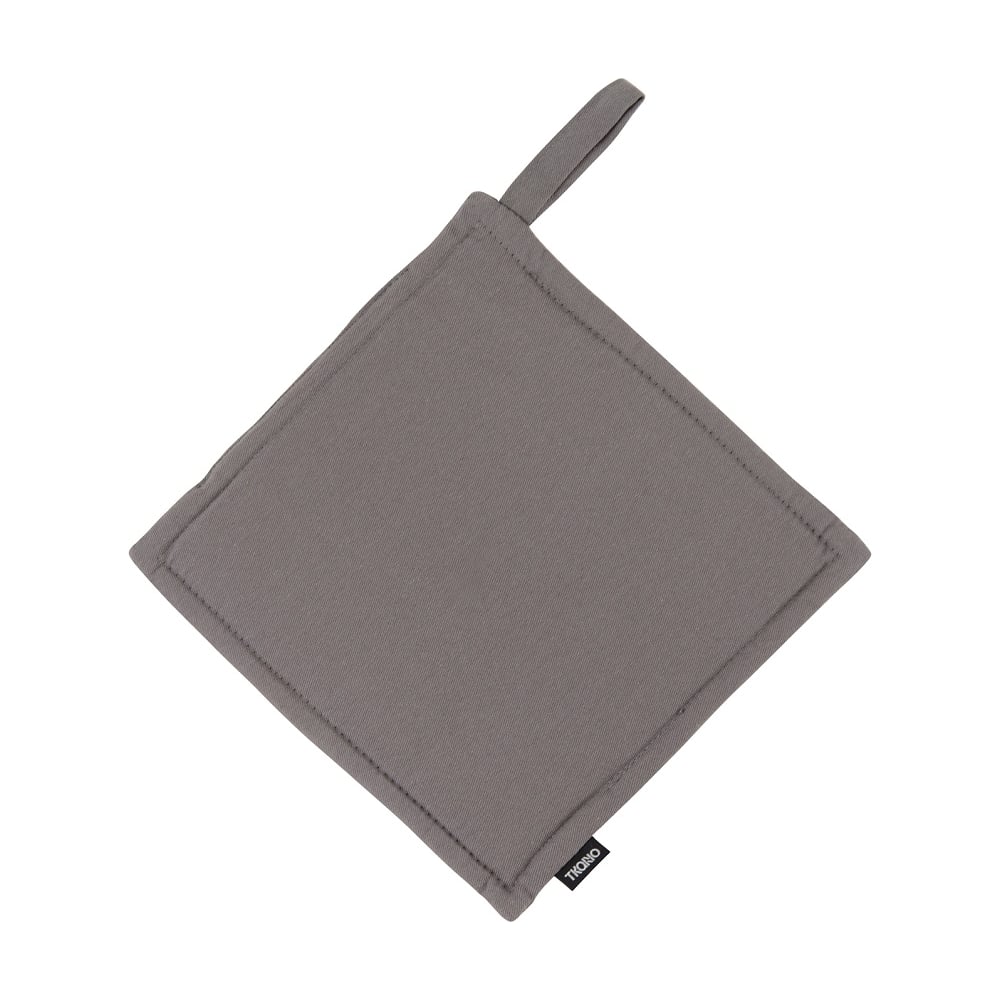 Изображение товара Прихватка Tkano из хлопка серого цвета 22x22 см Essential