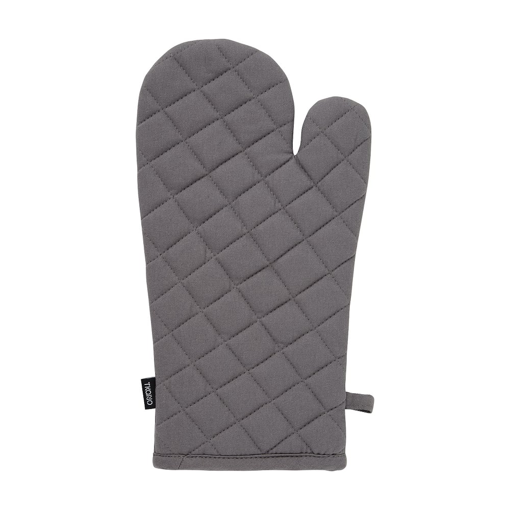 Изображение товара Прихватка-варежка Tkano из хлопка серого цвета 33x17,5 см Essential TK20-OM0003