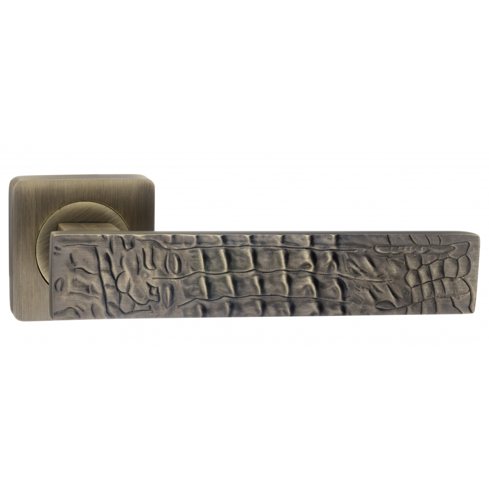 фото Дверная ручка renz crocodile - кожа крокодила, античная бронза, 2 шт. indh 654-02 mab