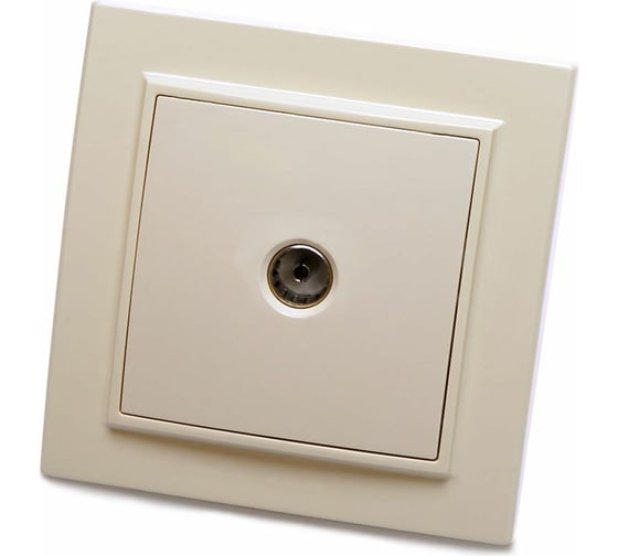 Изображение товара Телевизионная розетка STEKKER 1-местная 75Ом 5-862МГц серия Эрна слоновая кость PST10-9008-02 39234