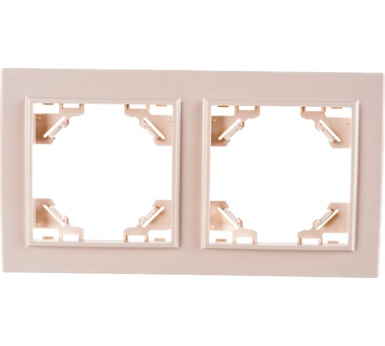 Изображение товара Рамка STEKKER двухместная горизонтальная, серия Эрна, слоновая кость, PFR00-9002-02 39241