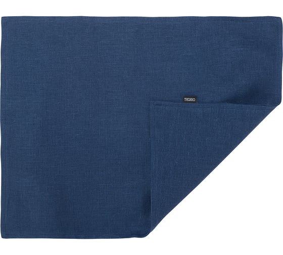 Изображение товара Салфетка под приборы Tkano из стираного льна синего цвета из коллекции Essential, 35x45 см TK22-PM0001