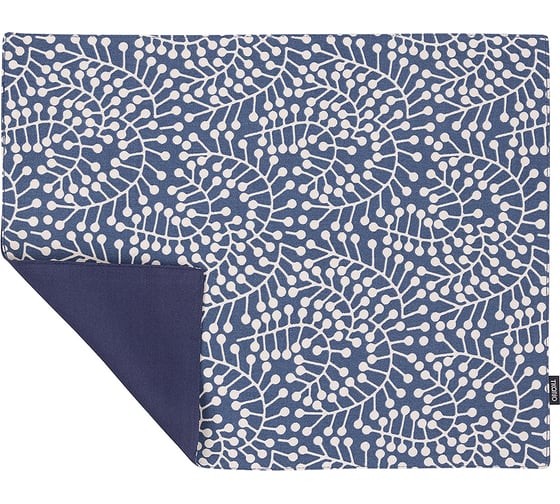 Изображение товара Салфетка двухсторонняя под приборы Tkano темно-синяя с принтом Спелая Смородина из коллекции Scandinavian TK22-PM0006