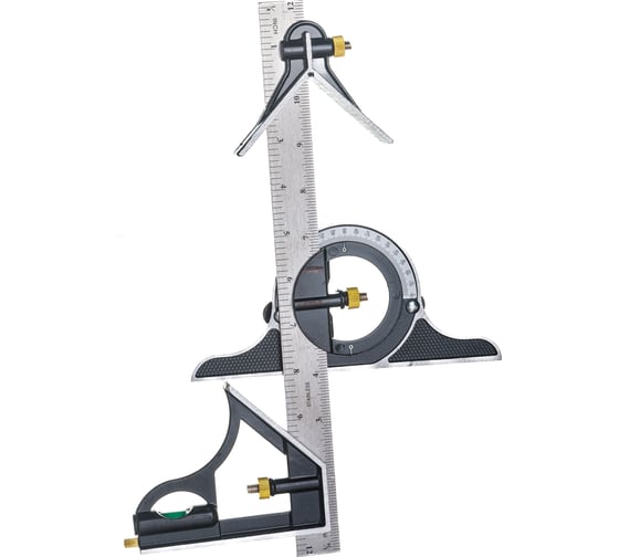 Изображение товара Комбинированный угольник SKRAB с угломером 300мм 40320