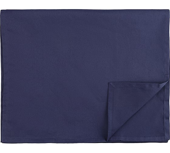 Изображение товара Дорожка на стол Tkano из хлопка темно-синего цвета из коллекции Essential, 45x150 см TK22-TR0006