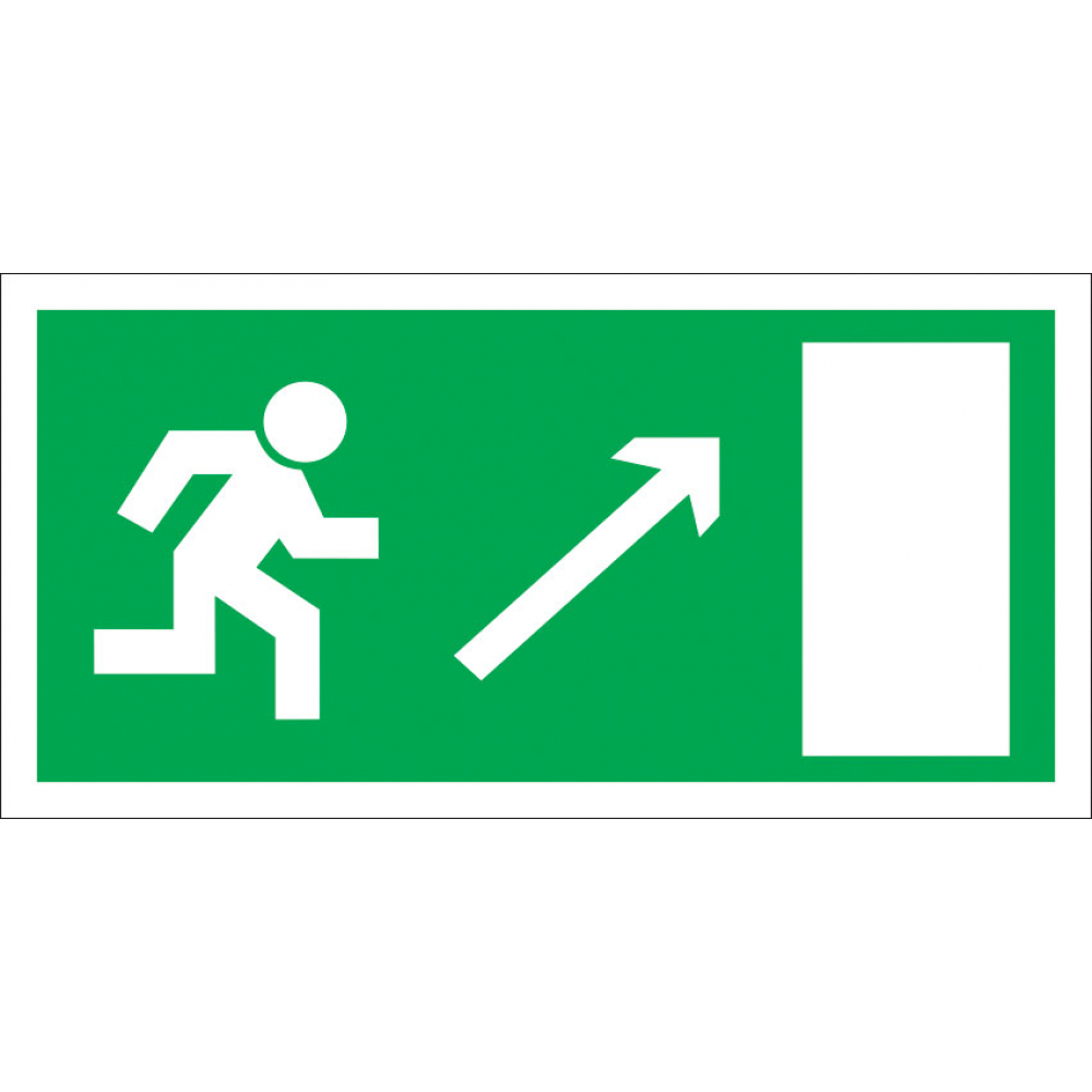 Купить Знак Стандарт Знак, Знак Направление к эвакуационному выходу Е05 направо вверх, эвакуационные (Е), литая пленка