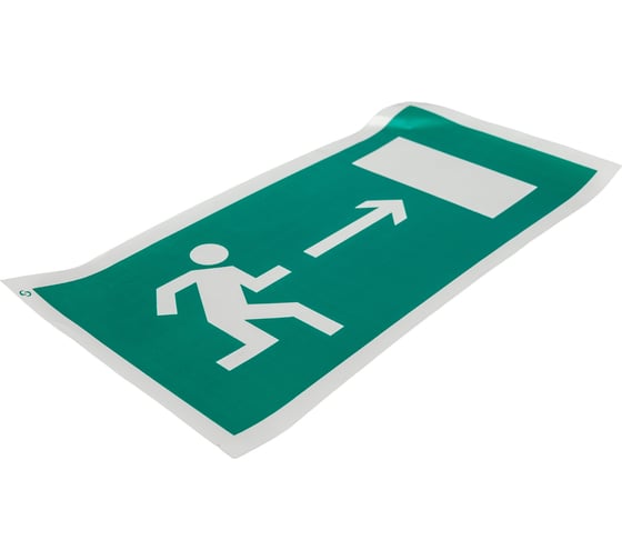 Изображение товара Направление к эвакуационному выходу Стандарт Знак Е03 направо, 150x300 мм, пленка ПП 00-00023651