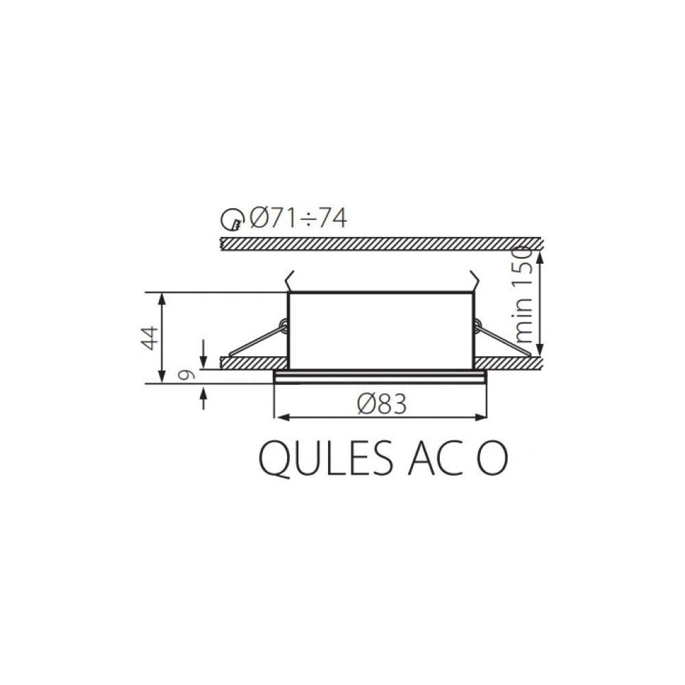 фото Точечный светильник в ванную kanlux, qules ac o-c 26305