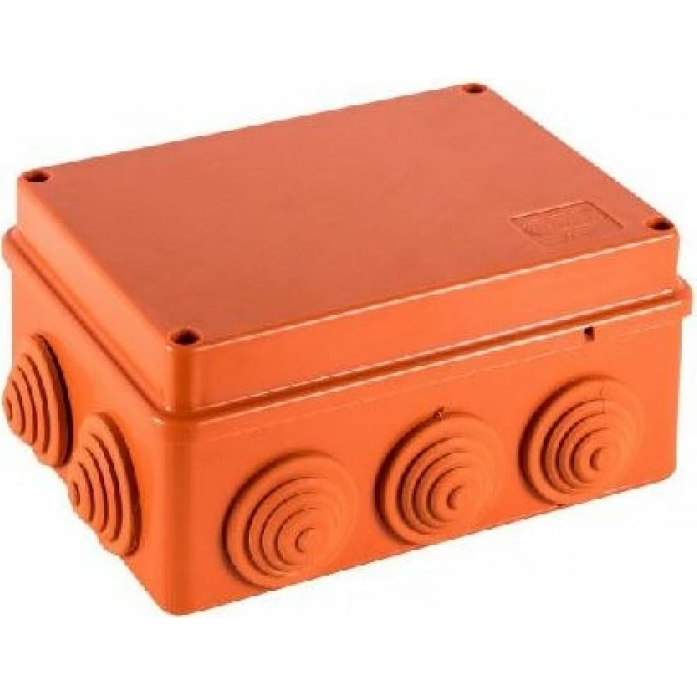 Купить Огнестойкая коробка экопласт jbs150 e110, о/п 150х110х70, 10 выходов, ip55, 5p, цвет оранжевый 43029hf