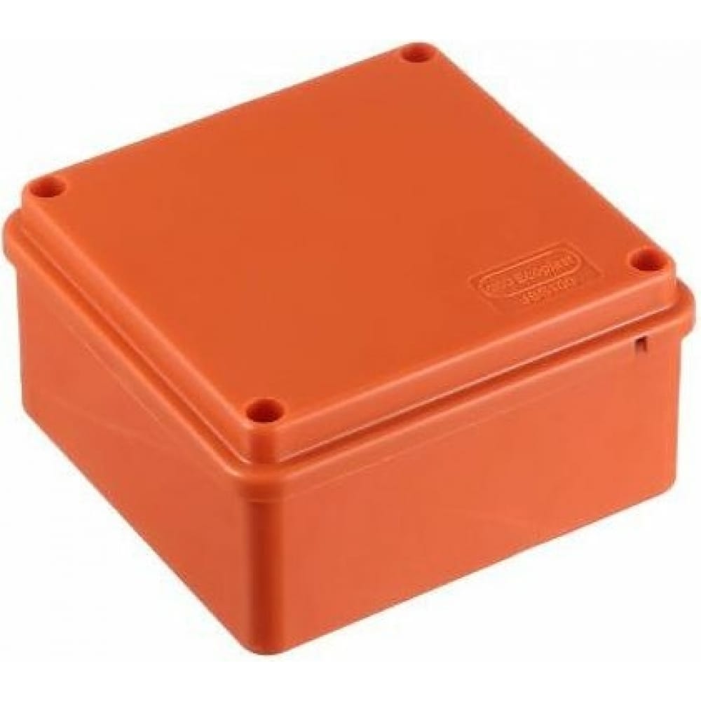 Купить Огнестойкая коробка экопласт jbs100 e110, о/п 100х100х55, с гладкими стенками, ip56, 6p, оранжевый 42117hf
