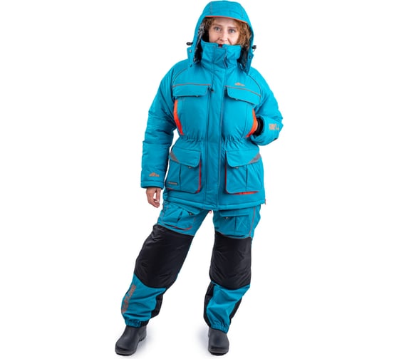 Изображение товара Костюм для рыбалки женский зимний Grayling Камчатка бирюзово-оранжевый, р-р 44-46 рост 158-164 4610097084041