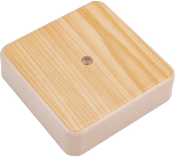 Изображение товара Распределительная коробка Экопласт SD, 1 постовая, 75х75х20мм c текстурой дерева, 72908P-1