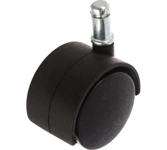 Изображение товара Мебельная колесная опора Tech-Krep D50 мм М11, поворотное без тормоза, штифт, черный нейлон - накладка 151195