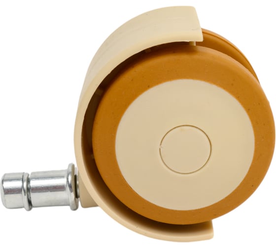 Изображение товара Мебельная колесная опора Tech-Krep D50мм поворотная, без тормоза, штифт М11, резиновый ход, бежевое - накладка 151215