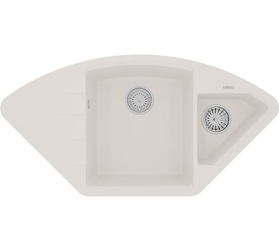 Изображение товара Мойка кухонная из кварцгранита Lemark IRKANA 980 жасмин, комплектация: крепеж, сливная арматура с переливом в комплекте 9910046
