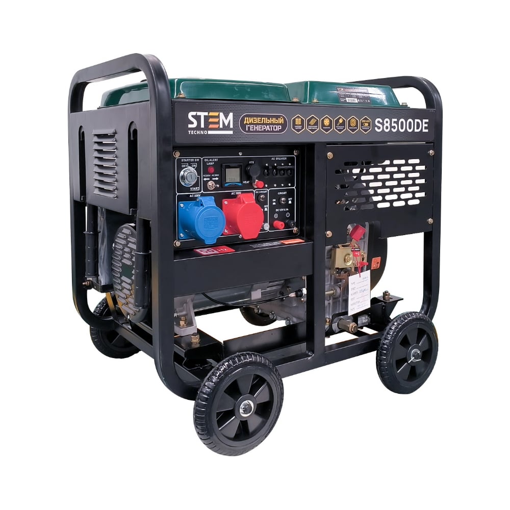 Изображение товара Дизельный генератор STEM Techno S8500DE 8,5 кВт с электростартером дисплеем и подогревом