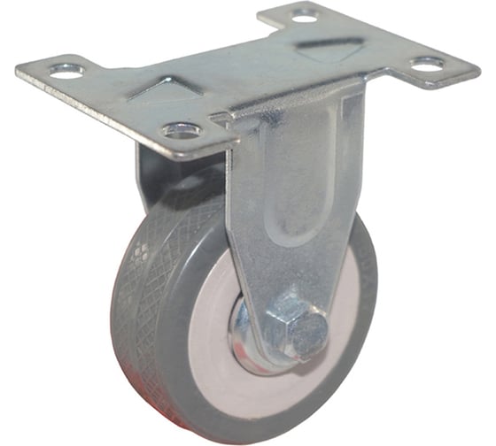 Изображение товара Колесная опора Tech-Krep неповоротная D75 п/п, сер рез, подшип. скольж, площадка - пакет 148492