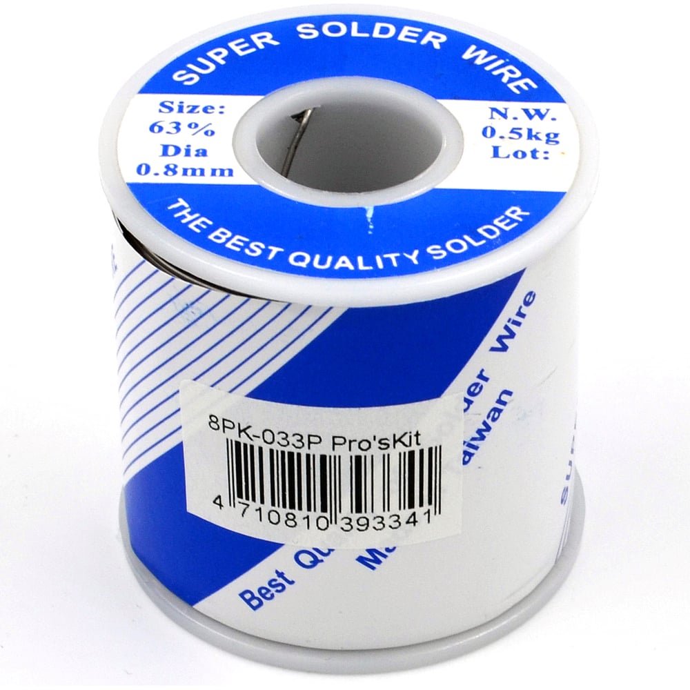 Изображение товара Припой Pro'sKit 8PK-033P 0.8 мм 500 г для пайки электронных компонентов