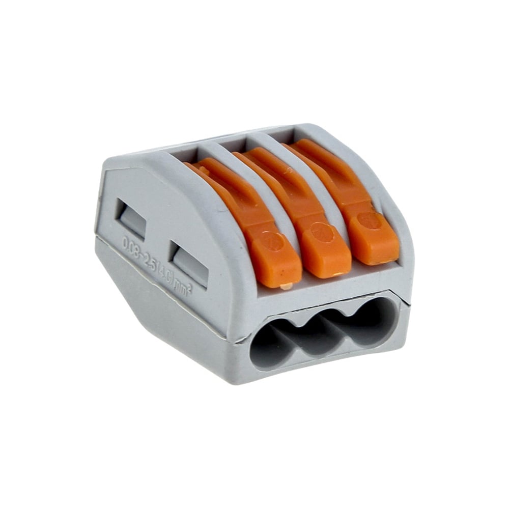 Изображение товара Клемма соединительная Вихрь СМК-222-413, 20 шт., серый/оранжевый