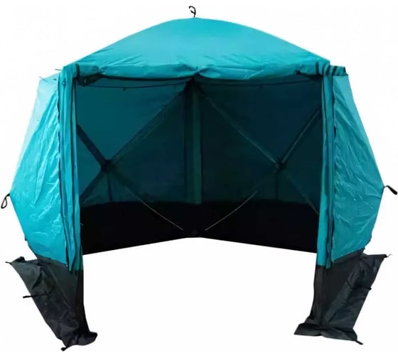 Изображение товара Шатер быстросборный Следопыт 5 стен, 3.4x3.25 м, h-2.30 м, S по полу 7.6 кв.м, цвет WATERFALL PF-TOR-K08