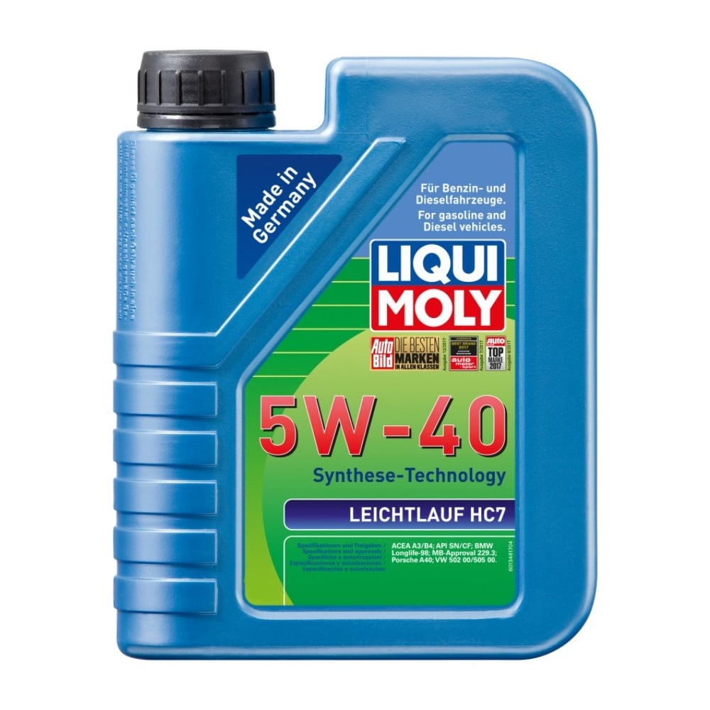 Моторное масло LIQUI MOLY 5W40 1382 Leichtlauf HC 7 5W-40; SN; A3/B4; - фото 1