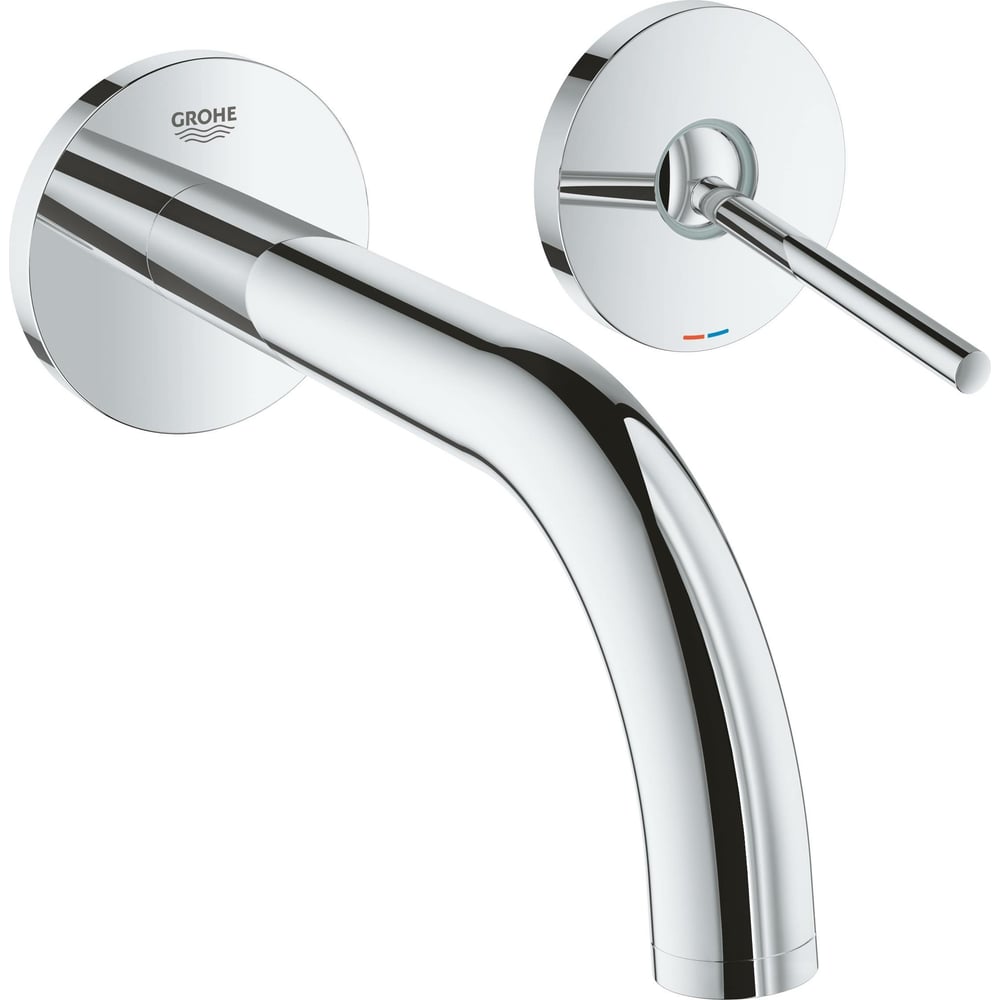 фото Смеситель для раковины grohe atrio new joy на 2 отверстия, настенный монтаж, без встраиваемой части 19287003