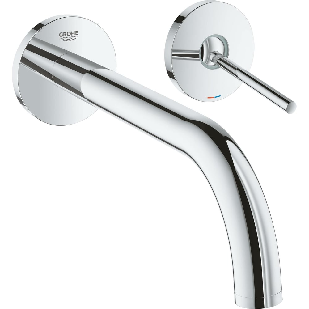 фото Смеситель для раковины grohe atrio new joy на 2 отверстия, настенный монтаж, без встраиваемой части 19918003