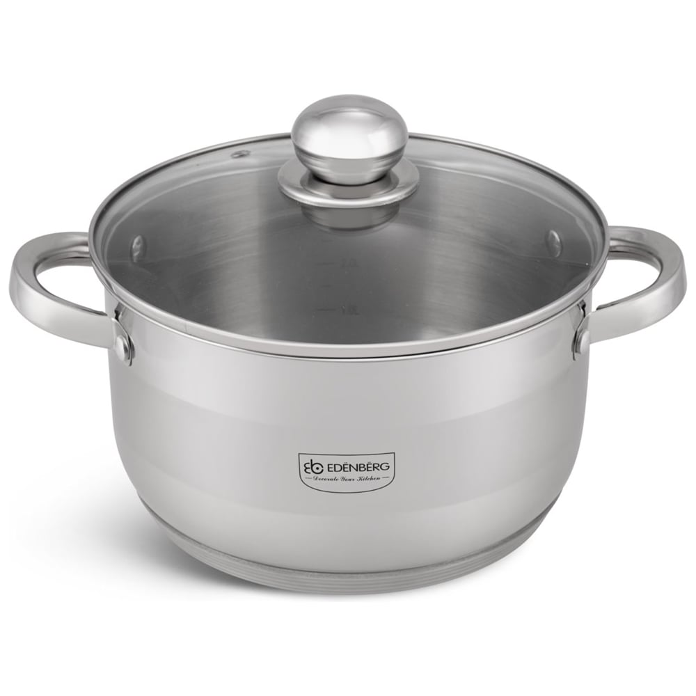 Изображение товара Кастрюля из нержавеющей стали Edenberg 7.7 л EB-3008 для газовых и индукционных плит