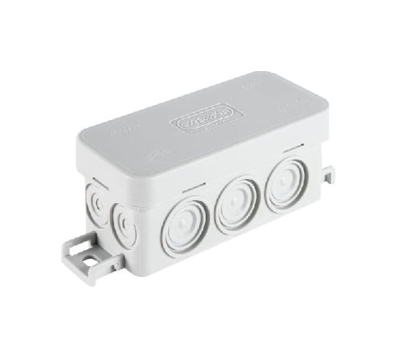 Изображение товара Распределительная коробка Экопласт JBL090 без сальников о/п 90х42х40, 10 выходов, IP55 44055HF