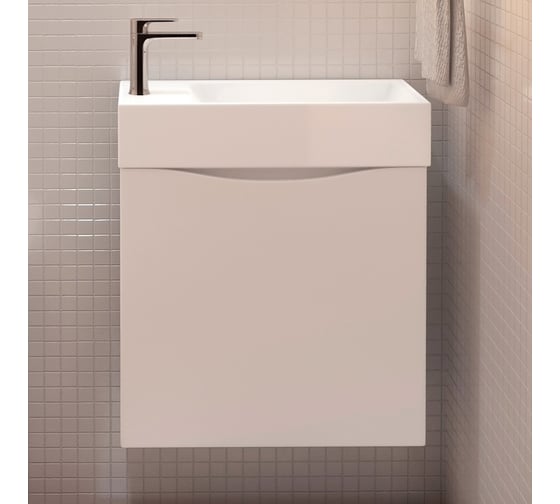 Изображение товара Подвесная база под раковину Art&Max LIBERTY с одной распашной дверцей, Bianco Lucido, 500x220x500 мм Liberty-500-1D-SO-BL-L