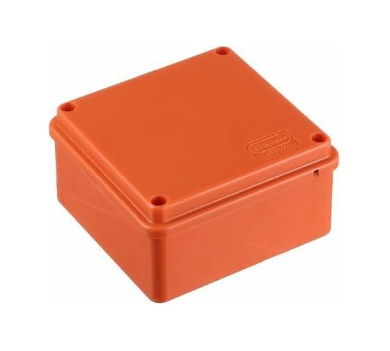 Изображение товара Огнестойкая коробка Экопласт JBS100 E110, о/п 100х100х55, с гладкими стенками, IP56, 6P, оранжевый 42237HF