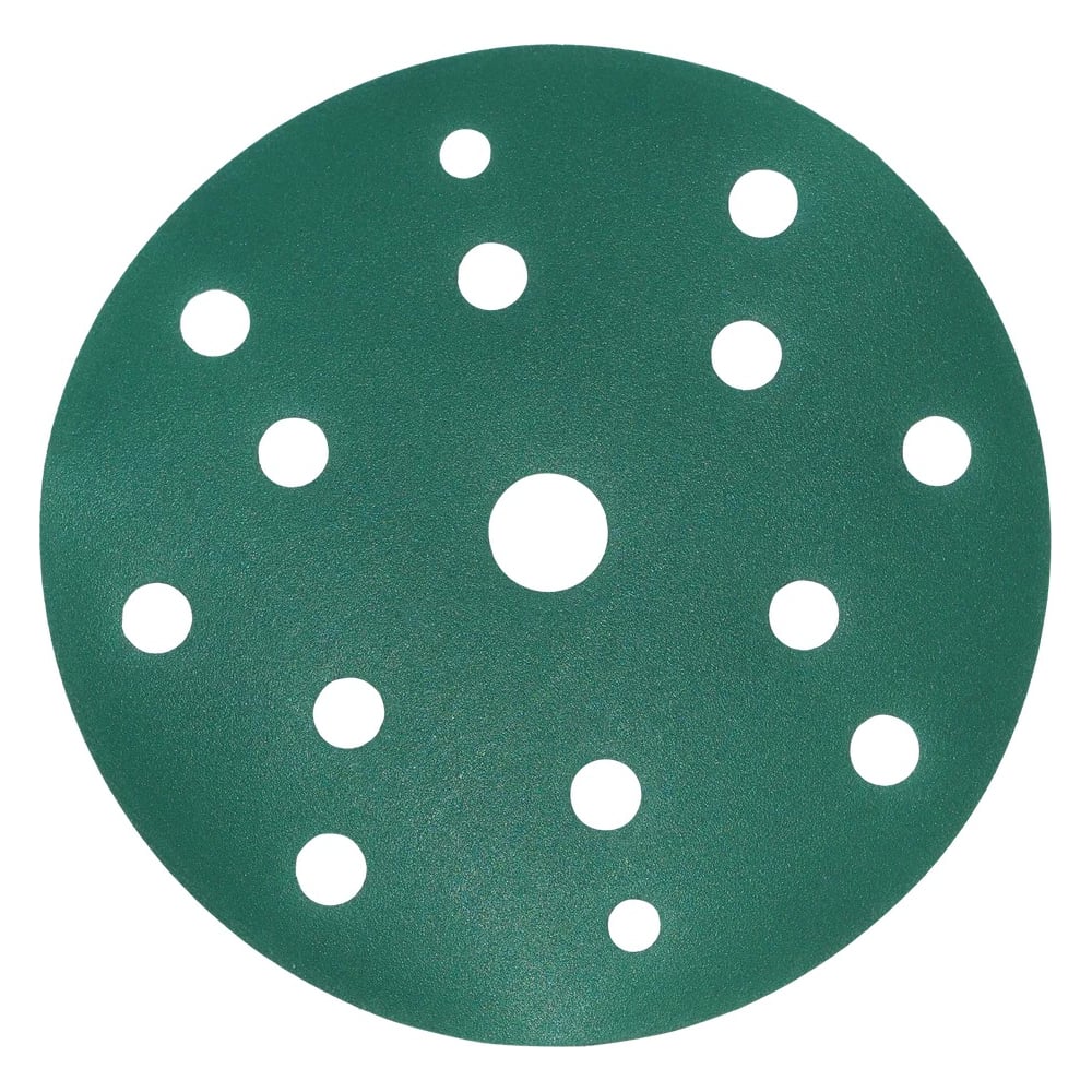 Изображение товара Круги шлифовальные 150 мм GREEN FILM 15 отверстий P120 50 шт CERAMAX