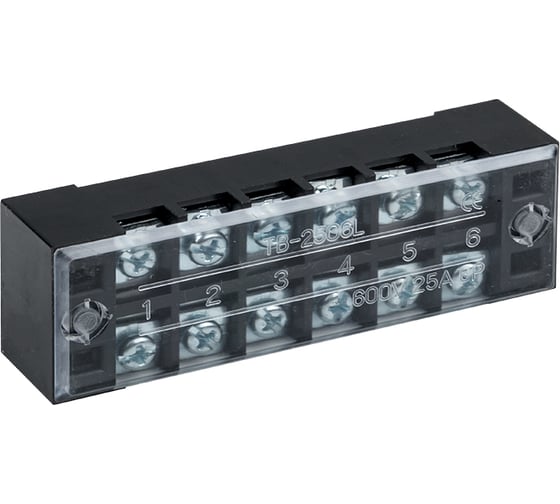 Изображение товара Клеммный терминал EKF PROxima до 2,5 мм2, 25A, 6 клеммных пар 50 шт tb-2506