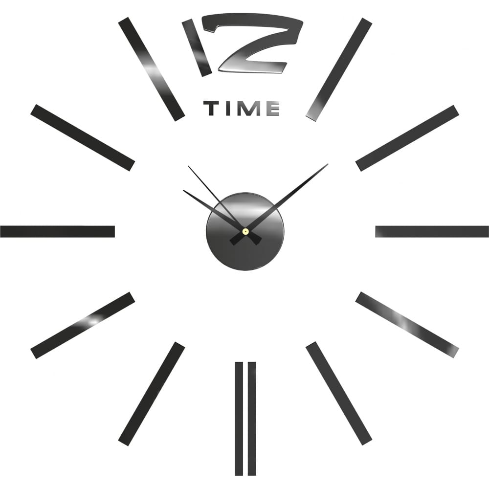 фото Настенные часы kleber на клейкой ленте, 60 см, чёрный kle-cl202