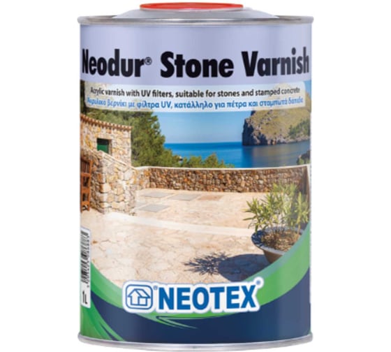 Изображение товара Акриловый УФ стойкий прозрачный лак NEOTEX Neodur Stone Varnish 4л 12950400
