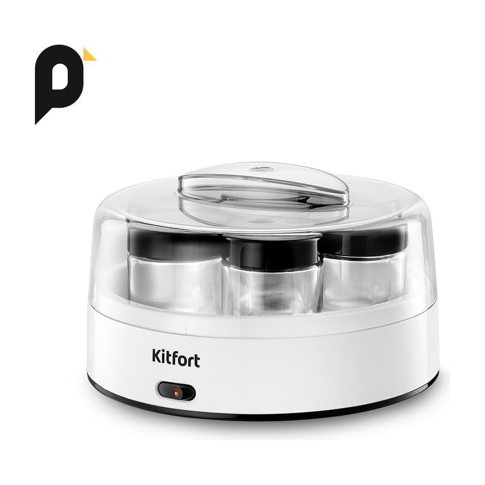 Изображение товара Йогуртница Kitfort КТ-6097 с 7 емкостями и стеклянными боками