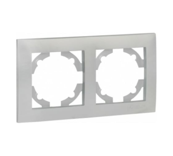 Изображение товара Двухместная рамка EKF Валенсия, сталь EWM-G-302-30