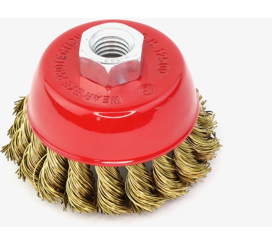 Изображение товара Щетка чашечная жгутовая для УШМ 75мм, M14, ворс латунир-я сталь 0.50 мм (код 9-099) ОСБОРН FW-ABS2