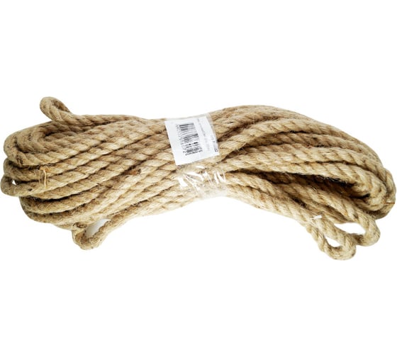 Изображение товара Крученая веревка Политех джут, диаметр 12 мм, 20 м, 310 кгс 8003322