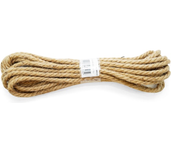 Изображение товара Крученая веревка Политех джут, диаметр 8 мм, 10 м, 130 кгс 8003303