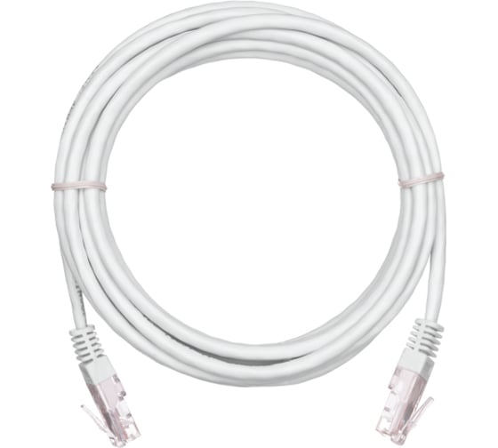 Изображение товара Шнур NETLAN U/UTP 4 пары, категория 5e, медный, PVC, белый, 0,5м, 10штук EC-PC4UD55B-BC-PVC-005-WT-10
