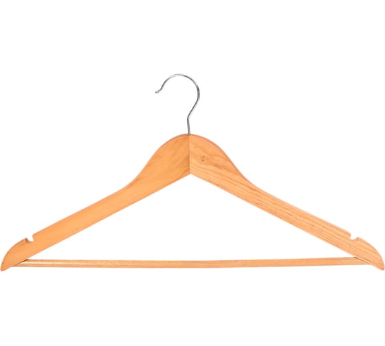 Изображение товара Деревянная вешалка Рыжий кот W2-P с перекладиной, эконом 311362