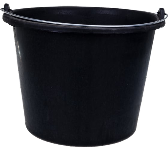 Изображение товара Ведро НАШ ИНСТРУМЕНТ резинопластмассовое с металлической ручкой 12л /Р/ 080506-001-012