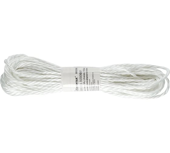 Изображение товара Хозяйственная полиэфирная веревка Политех диаметр 3 мм, 25 м, 3.8 ктес, 150 кгс 8003101