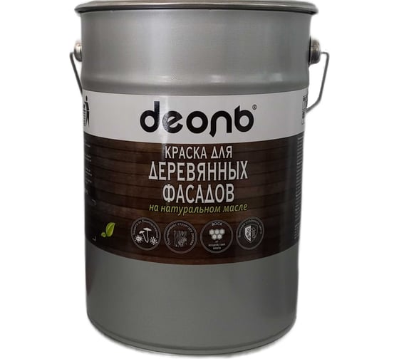 Изображение товара Краска для деревянных фасадов Деоль на натуральном масле Мята полуматовая 5л 00032756