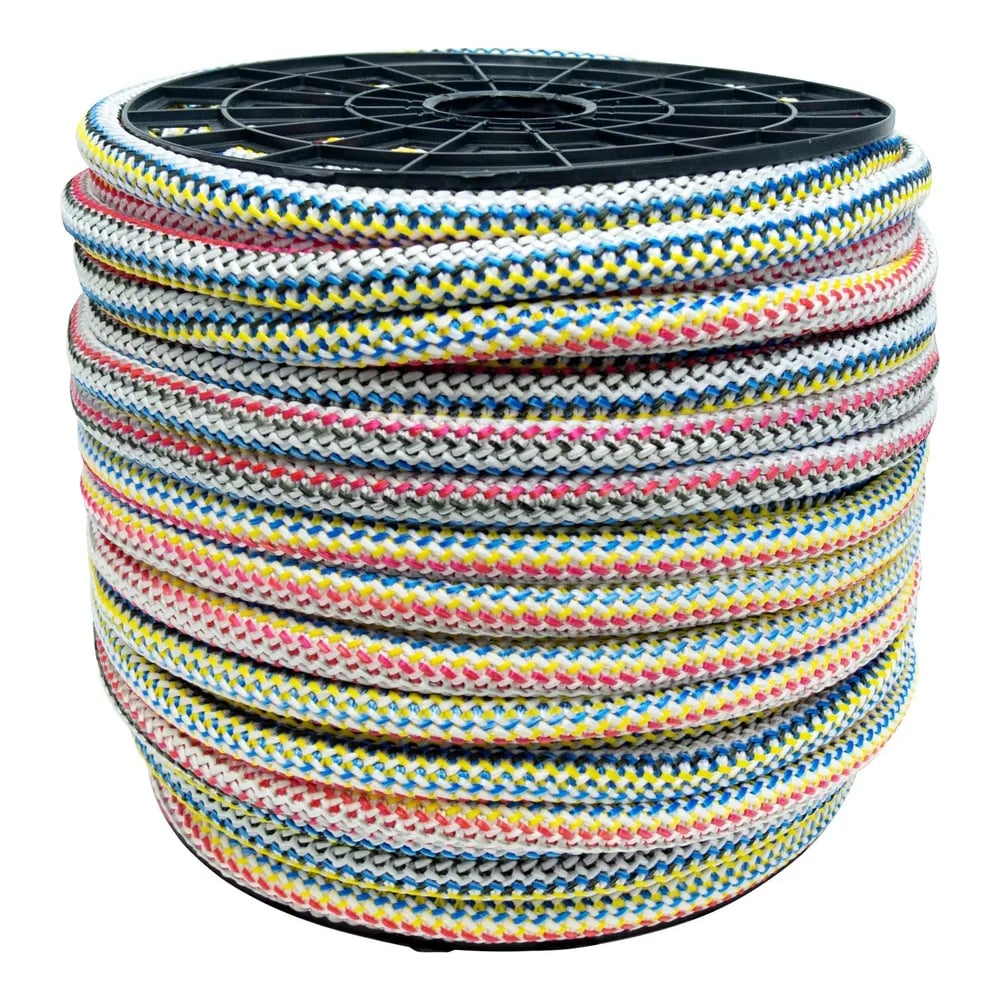 Изображение товара Вязаный полипропиленовый шнур с сердечником Политех цветной, диаметр 20 мм, 100 м, 101 ктекс, 690 кгс 8001200