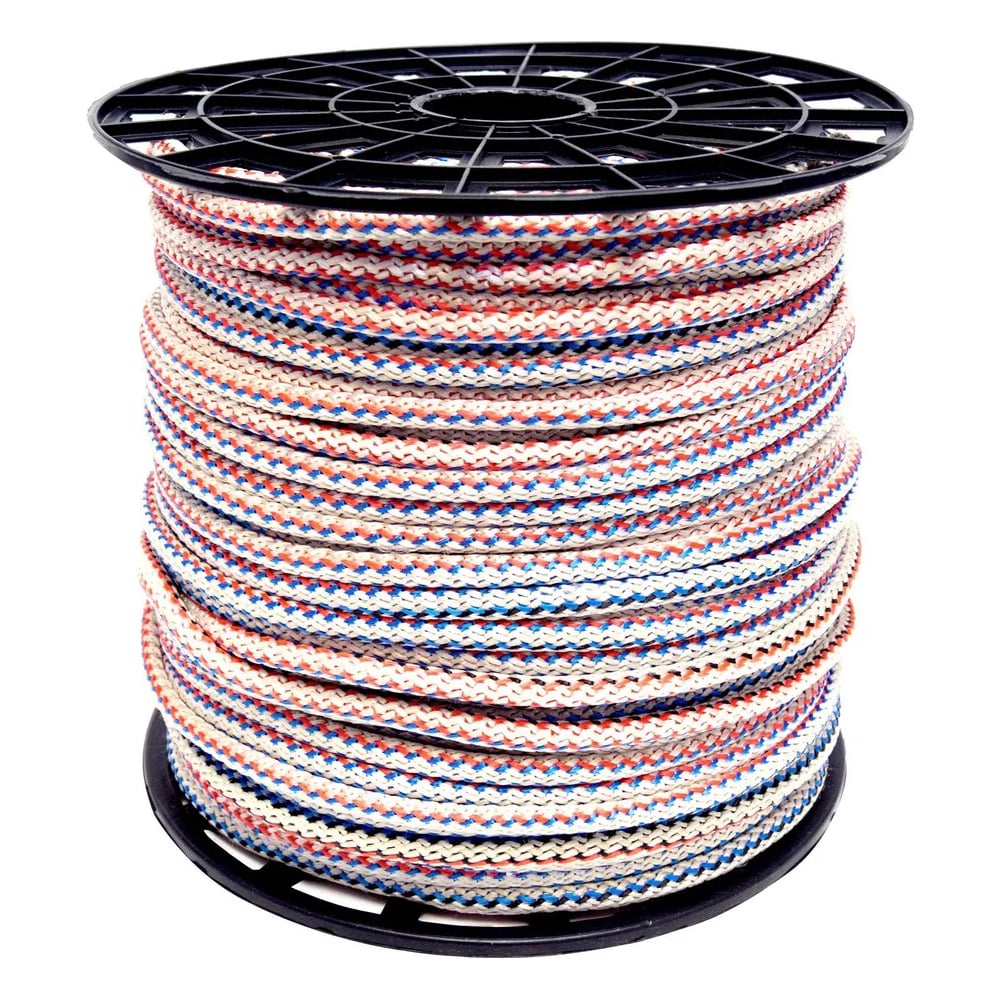 Изображение товара Вязаный полипропиленовый шнур с сердечником Политех цветной, диаметр 12 мм, 200 м, 37 ктек, 370 кгс 8001120